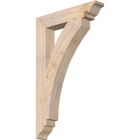 Ekena Millwork Thorton Traditional Smooth Bracket, Douglas Fir, 3 1/2"W x 20"D x 32"H BKT04X20X32THR01SDF
